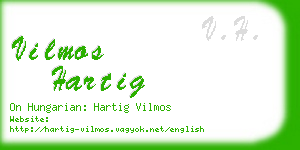 vilmos hartig business card